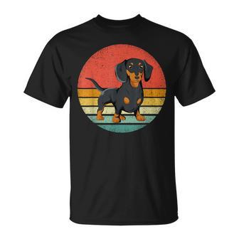 Dachshundintage Dachshund Retro Dog Holder Idea T-Shirt - Geschenkecke