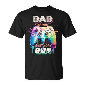 Dad Of The Birthday Boy Matching Video Game Birthday Party T-Shirt - Seseable