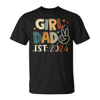 Dad Est 2024 Father And Daughter Happy Father's Day T-Shirt - Seseable