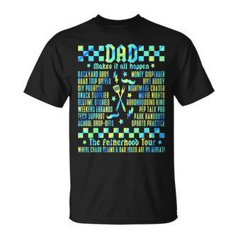 Dad Make It Father's Day Happen Tie Dye Fatherhood Dad Life T-Shirt - Thegiftio UK
