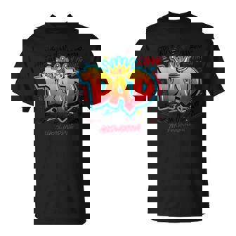 Dad Graffiti Man Of God Father’S Day For Dad T-Shirt - Seseable