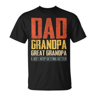 Dad Grandpa Great Grandpa Fathers Day Dad Grandpa Men T-Shirt - Monsterry