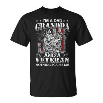 Im A Dad Grandpa And A Veteran Patriot Usa Flag Army Old Man T-Shirt - Monsterry DE