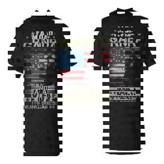 Dad Grandpa Veteran Usa Flag Fathers Day 2024 Veterans T-Shirt - Seseable