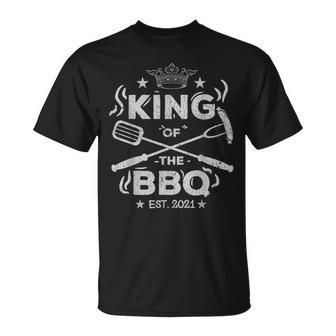 Dad Grilling For Bbq Fathers Day King Of The Bbq T-Shirt - Monsterry