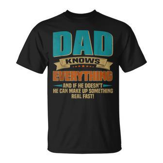 Dad Knows Everything Vintage For Father's Day T-Shirt - Monsterry