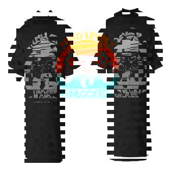 Dad Level Unlocked Leveled Up To Dad Gamer Fathers Day T-Shirt - Thegiftio