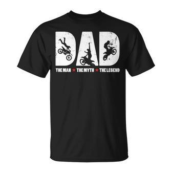 Dad The Man The Myth The Legend For Motocross Lovers T-Shirt | Mazezy
