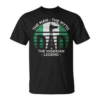 Dad The Man The Myth The Nigerian Legend Nigeria Vintage T-Shirt - Monsterry DE