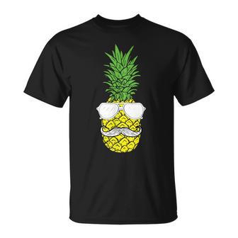 Dad Pineapple Fathers Day Hawaiian Tropical Summer Aloha T-Shirt - Monsterry AU
