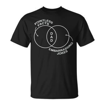 Dad Pointless Facts Embarrassing Jokes Venn Diagram T-Shirt - Monsterry CA