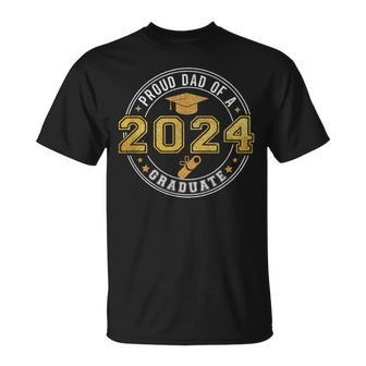Dad Senior 2024 Proud Dad Of A Class 2024 Graduate Father T-Shirt | Mazezy