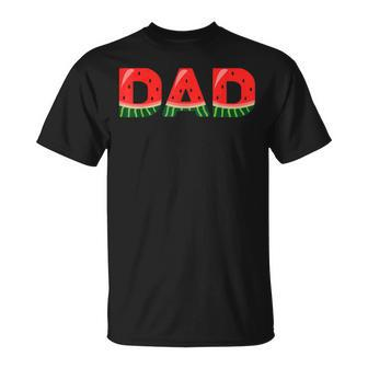 Dad Watermelon Summer Best Fruit On Happy Father's Day Dada T-Shirt - Thegiftio UK
