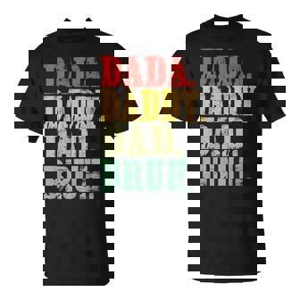 Dada Daddy Dad Bruh Fathers Day 2024 T-Shirt - Seseable