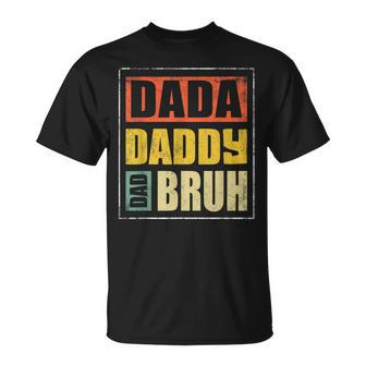 Dada Daddy Dad Bruh Vintage Fathers Day T-Shirt - Thegiftio UK