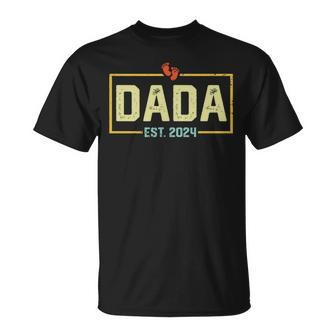 Dada Est 2024 Dada 2024 Logo New Dad Fathers Day T-Shirt - Thegiftio UK