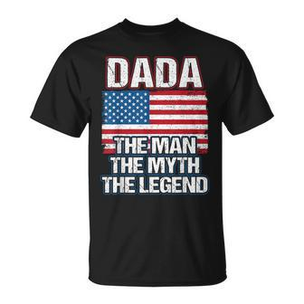 Dada The Man The Myth The Legend Dad Grandpa Fathers Day T-Shirt - Monsterry