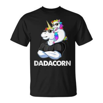 Dadacorn Muscle Unicorn Dad Baby Daughter Fathers Day T-Shirt - Monsterry UK