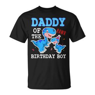 Daddy Dinosaur Dad Of The Birthday Boy Dad And Son Matching T-Shirt - Monsterry DE