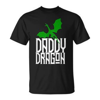 Daddy Dragon Matching Family Tribe Green Dad Father T-Shirt - Monsterry