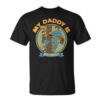My Daddy Is My Hero Lineman T-Shirt | Mazezy