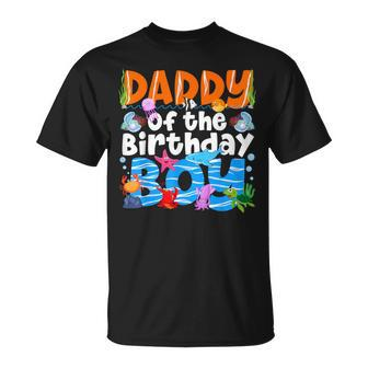 Daddy Under Sea Birthday Party Boys Ocean Sea Animals Themed T-Shirt - Thegiftio UK
