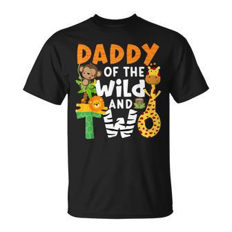 Daddy Of The Wild And Two 2 Zoo Theme Birthday Safari Jungle T-Shirt - Seseable