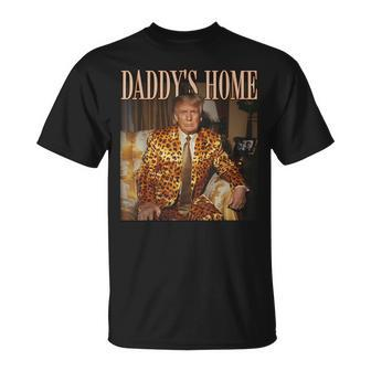 Daddy's Home Trump Trump 2024 Leopard Maga T-Shirt - Seseable