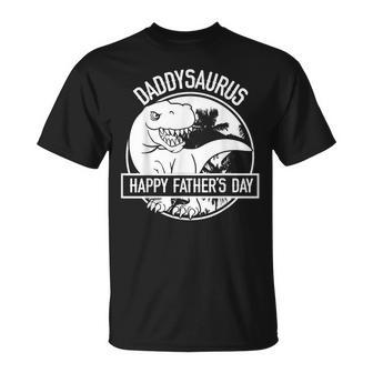 Daddysaurus Rex Dinosaur Daddy T-Rex Father's Day Dino Dad T-Shirt - Monsterry