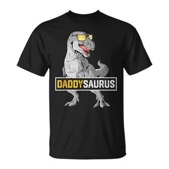 Daddysaurus T Rex Birthday Dinosaur Daddy Family Matching T-Shirt - Seseable