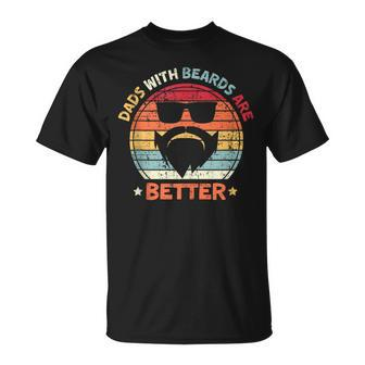 Dads With Beards Are Better Father's Day Bearded Daddy Dad T-Shirt - Thegiftio UK