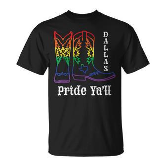 Dallas Texas Pride Ya'll Lgbtq Cowboy For Gay Pride Month T-Shirt - Monsterry DE