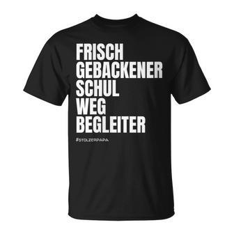 Damen I Dötzchen Papa Begleitung Einschulung Mit-Ausschnitt T-Shirt - Geschenkecke