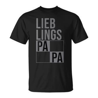 Damen Lieblingspapa Zusammengehöriges Familien Geschenk Für Papa Mit-Ausschnitt T-Shirt - Geschenkecke