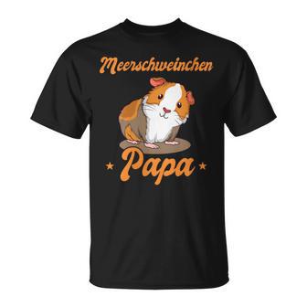 Damen Meerschweinchen Papa -Ater Jungen Männer Zumatertag Mit-Ausschnitt T-Shirt - Geschenkecke