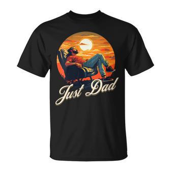 Damen Papa Chillen Und Entspannen Sie Sich Im Sonnenuntergang Mit-Ausschnitt T-Shirt - Geschenkecke