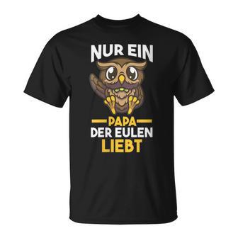 Damen Papaateratertag Eulen Mit-Ausschnitt T-Shirt - Geschenkecke