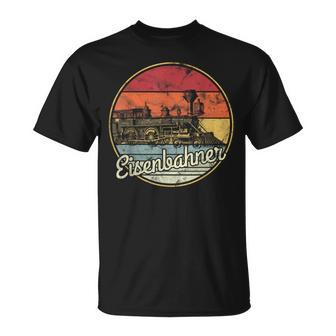Dampflokomotive Eisenbahner Dampflok Vintage T-Shirt - Seseable