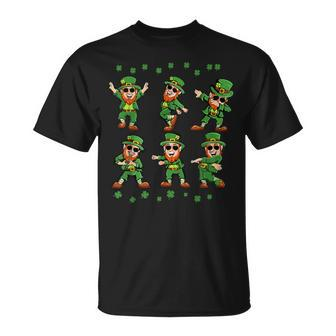 Dancing Leprechauns Boys Girls Dabbing St Patrick's Day T-Shirt - Seseable