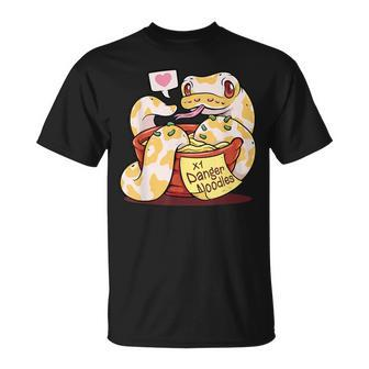 Danger Noodle Ball Python Snake Meme Reptile Snake Lover T-Shirt - Monsterry