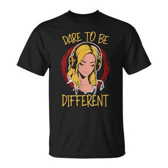 Dare To Be Different Headphones Music Lover T-Shirt - Monsterry AU