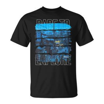 Dare To Explore Winter City T-Shirt - Monsterry