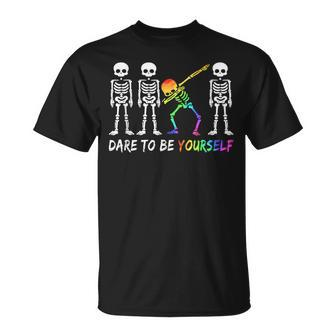 Dare To Be Yourself Cute Lgbt Pride T-Shirt - Monsterry DE
