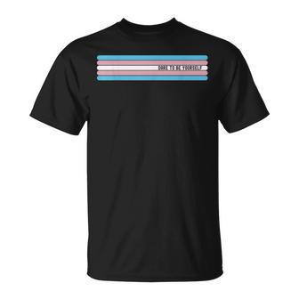 Dare To Be Yourself Support Transgender Lgbt Pride T-Shirt - Monsterry