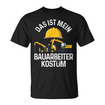 Das Ist Mein Bauarbeiter Costume Construction Site Construction Ladder T-Shirt - Seseable