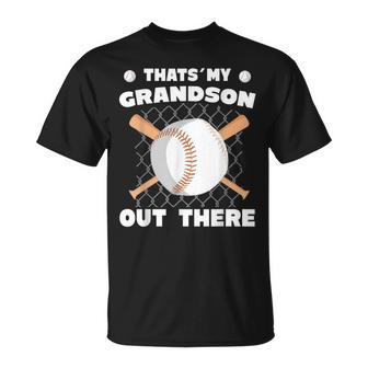 Das Ist Mein Enkel Da Draußen Baseball- T-Shirt - Seseable