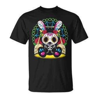 Day Of The Dead Dia De Los Muertos Bunny Sugar Skull T-Shirt - Monsterry UK