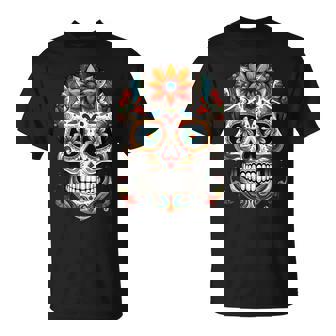Day Of The Dead Inspired Sugar Skull T-Shirt | Seseable CA