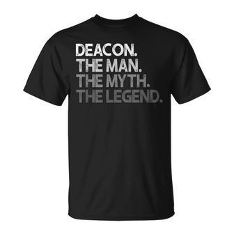 Deacon The Man Myth Legend T-Shirt - Monsterry UK