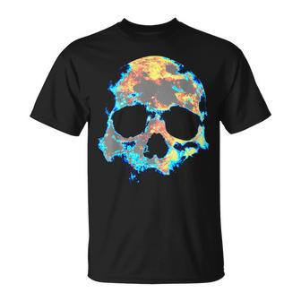 Dead Man's Skull Death Skeleton Head Bones Cool Skulls T-Shirt - Monsterry